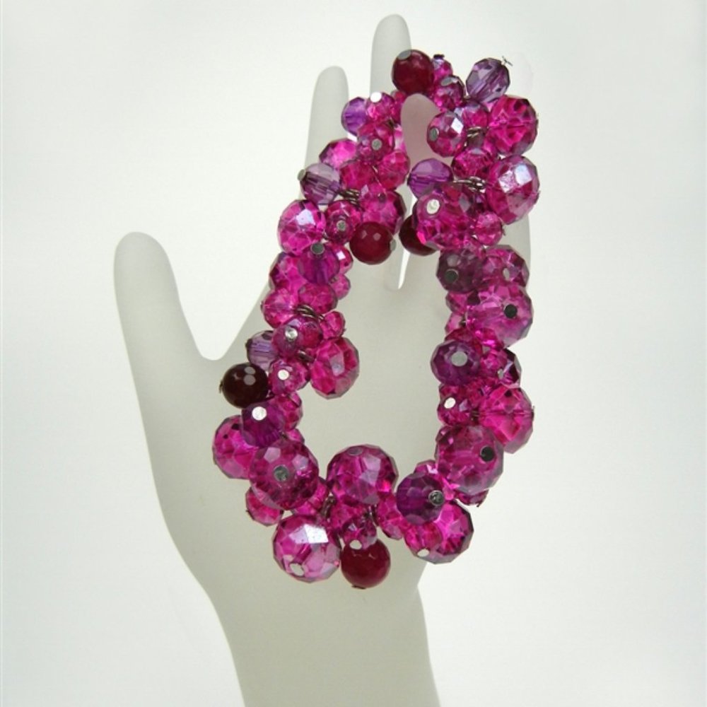 White House Black Market Cluster bracelet fuchsia